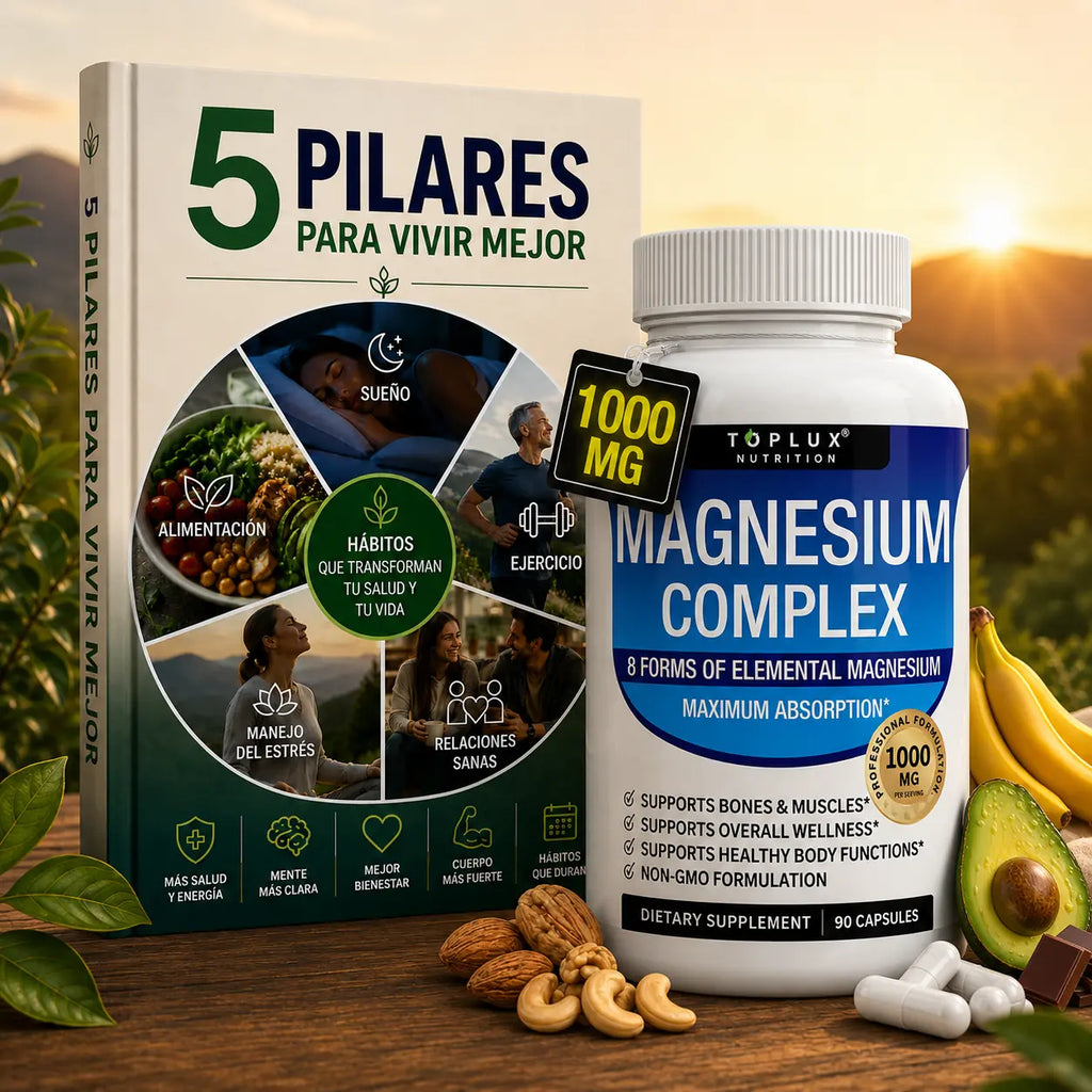 ¿Hinchazón, estrés y mal sueño? Apoya tu Bienestar con Magnesio Complex8 90 Caps.
