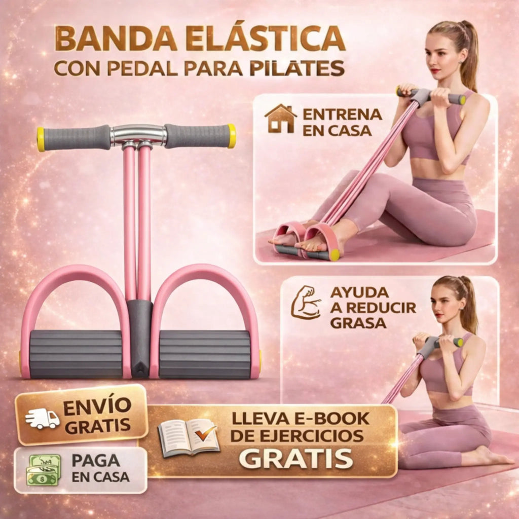 Banda Elástica VitalFlex™. Tonifica todo tu cuerpo en casa con solo 10 minutos al día, sin ir al Gym.